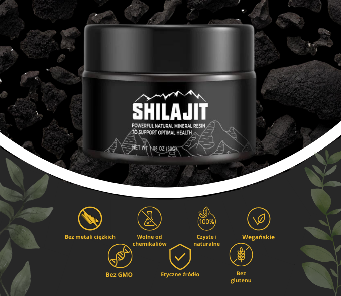 Shilajit | Naturalna Żywica Mineralna z Himalajów (1+1 Za Darmo)
